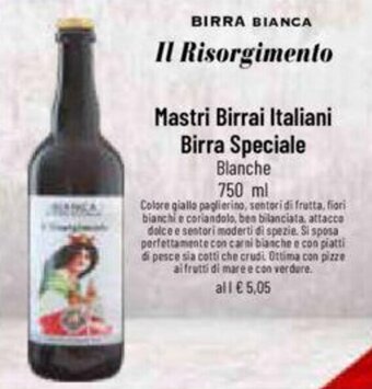 DPiù Mastri Birrai Italiani Birra Speciale Blanche 750 ml offerta