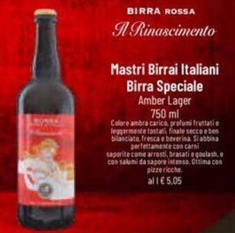 DPiù Mastri Birrai Italiani Birra Speciale Amber Lager 750 ml offerta