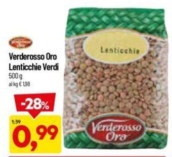 DPiù Verderosso Oro Lenticchie Verdi 500 g offerta