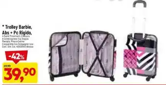 DPiù Trolley Barbie, Abs + Pc Rigido offerta
