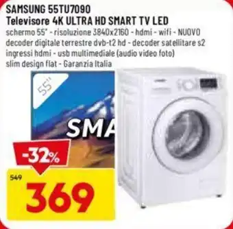 DPiù Samsung 55TU7090 Televisore 4K Ultra HD Smart TV Led offerta