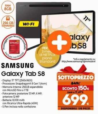 Expert Samsung Galaxy Tab S8 offerta