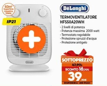 Expert DeLonghi Termoventilatore HFS50A20WH offerta