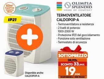 Expert Olimpia Splendid Termoventilatore Caldopop-A offerta