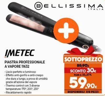 Expert Imetec Piastra Professionale A Vapore 11632 offerta
