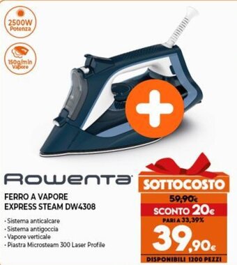 Expert Rowenta Ferro a Vapore Express Steam DW4308 offerta