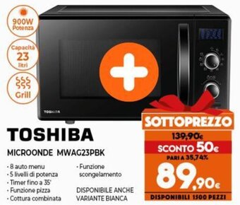Toshiba Microonde MWAG23PBK