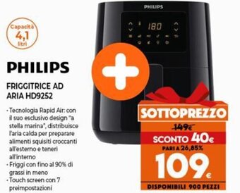 Expert Philips Friggitrice Ad Aria HD9252 offerta