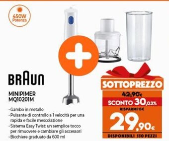 Expert Braun Minipimer MQ10201M offerta