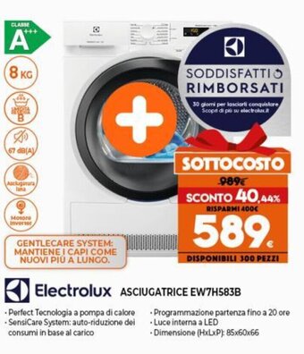 Expert Electrolux Asciugatrice EW7H583B offerta