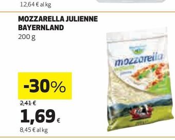 Coop Mozzarella julienne bayernland 200 g offerta