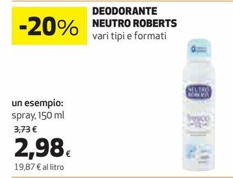 Coop Deodorante neutro roberts offerta