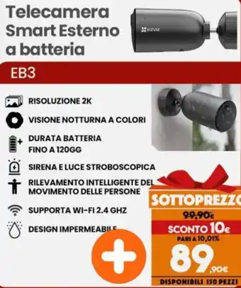 Expert Ezviz Telecamera Smart Esterno a batteria EB3 offerta