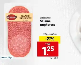 Lidl Salame ungherese offerta