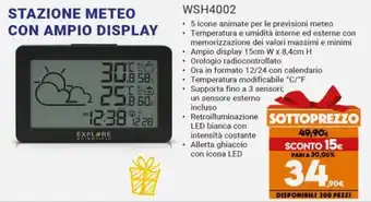 Expert Stazione Meteo con Ampio Display WSH4002 offerta