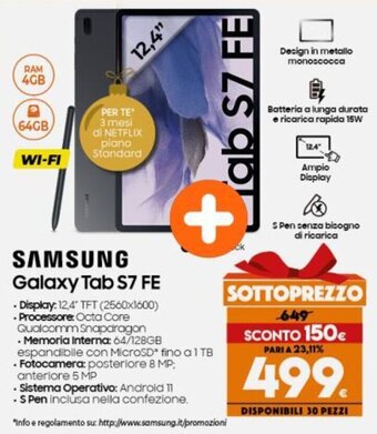 Expert Samsung Galaxy Tab S7 FE offerta