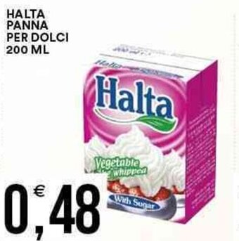 Vantaggio Cash&Carry Halta Panna per Dolci 200 ml offerta