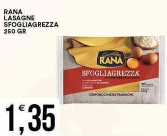 Vantaggio Cash&Carry Rana Lasagne Sfogliagrezza 250 gr offerta