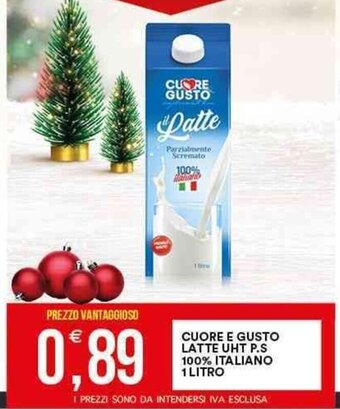 Vantaggio Cash&Carry Cuore e Gusto Latte UHT P.S 100% Italiano 1 Litro offerta