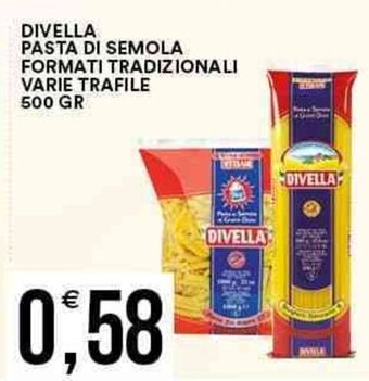 Vantaggio Cash&Carry Divella Pasta Di Semola Formati Tradizionali Varie Trafile 500 Gr offerta