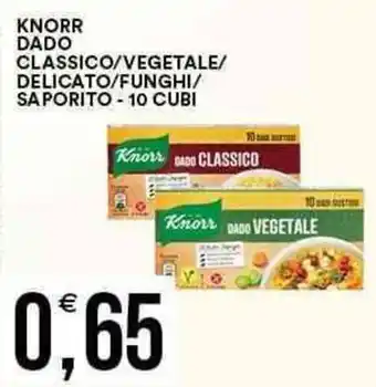 Vantaggio Cash&Carry Knorr Dado Classico/Vegetale/Delicato/Funghi/Saporito 10 cubi offerta