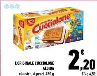 Conad Algida L'Originale Cucciolone classico 6 pezzi 480g offerta