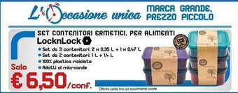 Conad LocknLock Set Contenitori Ermetici, per Alimenti offerta