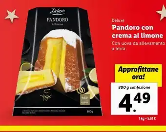Lidl Pandoro con crema al limone offerta