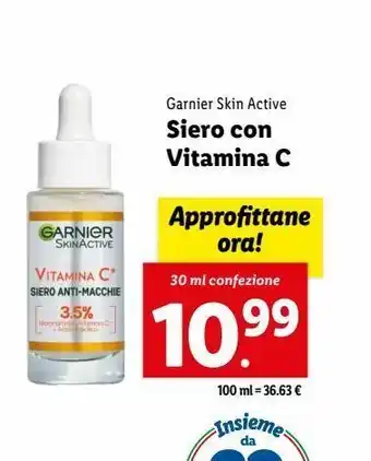Lidl Siero con vitamina c offerta
