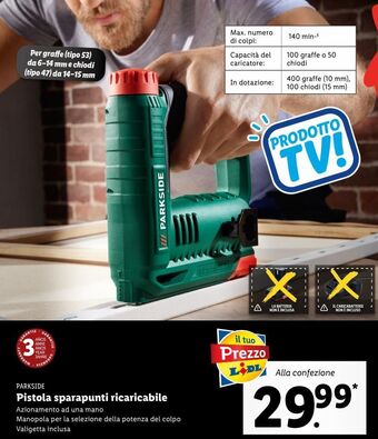 Lidl Pistola sparapunti ricaricabile offerta