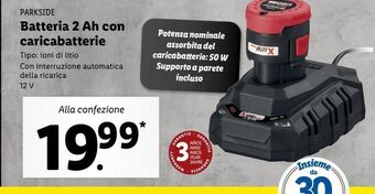 Lidl Batteria 2 ah con caricabatterie offerta