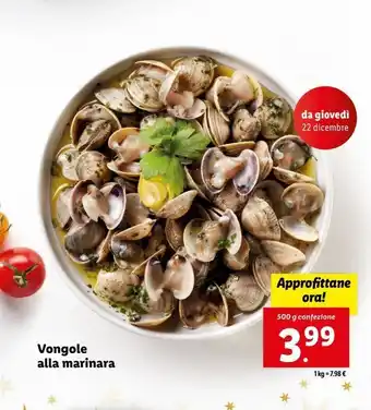 Lidl Vongole alla marinara offerta