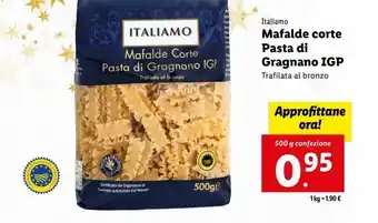 Lidl Mafalde corte pasta di gragnano igp offerta