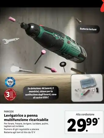 Lidl Levigatrice a penna multifunzione ricaricabile offerta