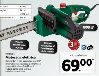 Lidl Motosega elettrica offerta