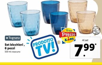 Set bicchieri 6 pezzi