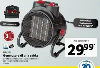 Lidl Generatore di aria calda offerta