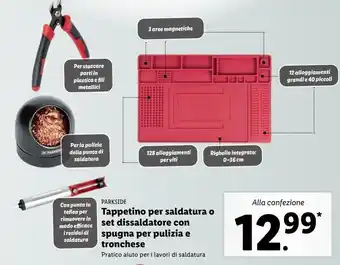 Lidl Tappetino per saldatura con spugna per pulizia e tronchese offerta