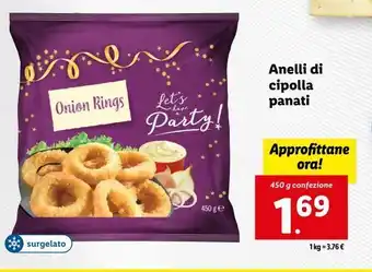 Lidl Anelli di cipolla panati offerta