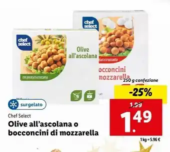Lidl Olive all'ascolana o bocconcini di mozzarella offerta