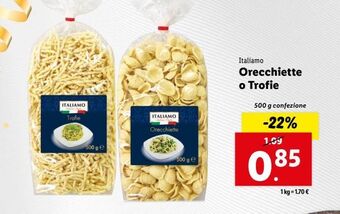 Lidl Orecchiette o trofie offerta