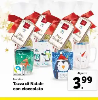 Lidl Tazza di natale con cioccolato offerta