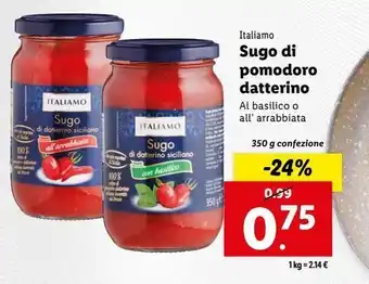 Lidl Sugo di pomodoro datterino offerta