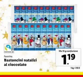 Lidl Bastoncini natalizi al cioccolato offerta