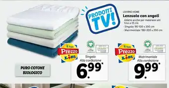 Lidl Lenzuolo con angoli - singolo offerta