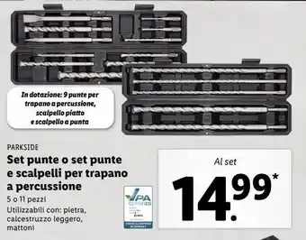 Lidl Set punte o set scalpelli per trapano a percussione offerta