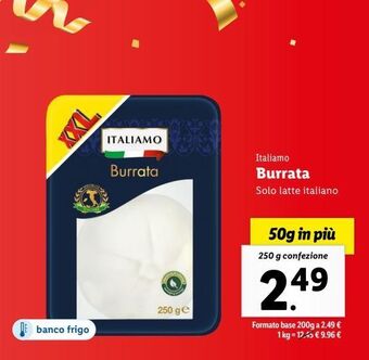 Lidl Burrata offerta