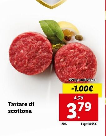Lidl Tartare di scottona offerta