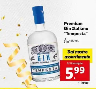 Lidl Premium gin italiano offerta