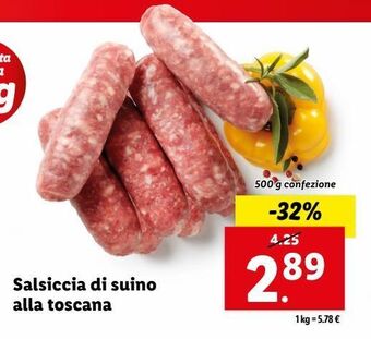 Lidl Salsiccia di suino alla toscana offerta